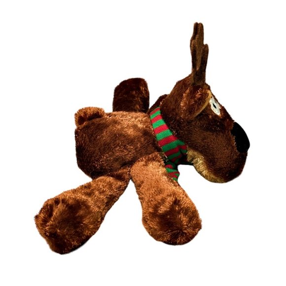 Hallmark Rodney Reindeer Plush Red Green Scarf 11 Inch Stuffed Animal Christmas - Picture 3 of 8